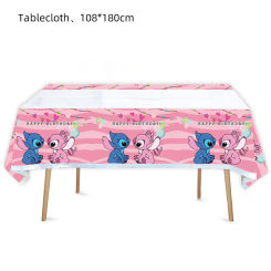 1pcs/lot Lilo & Stitch Angel Theme Table Cover Happy Birthday Events Party Decorations Maps Girls Kids Favors Tablecloth