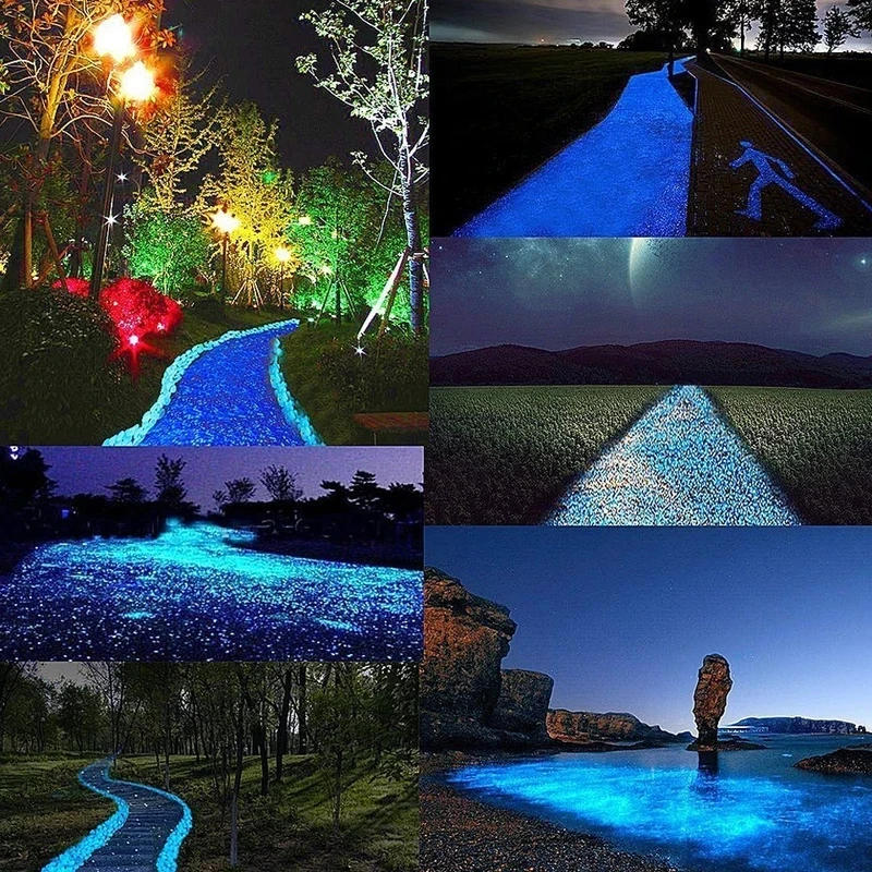 Description Picture 2 of item50Pcs Glow in the Dark Garden Pebbles For Sidewalk Garden Terrace Lawn Garden Patio Fish Tank Aquarium Decoration Glow Stone