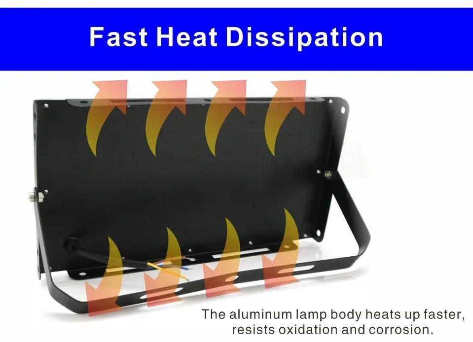 Description Picture 6 of item50W Led Flood Light AC 220V 230V 240V Outdoor Floodlight Spotlight IP65 Waterproof Reflector LED Street Lamp Landscape Lighting