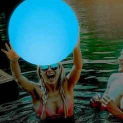 40cm Beach Inflated Ball Balloons Toy Swimming Pool Glowing Swimming Toy Water Game Sport LED Light Ball