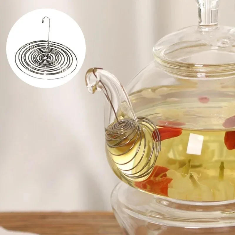 Description Picture 2 of item5pcs Teapot Stainless Steel Spring Teapot Nozzle Strainer Set Portable Filter Teapot Strainer Tea Replacement Tea Accessories