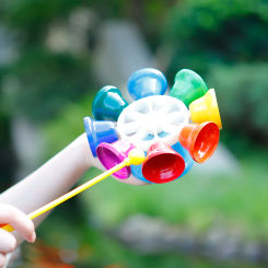 Orff 8-Note Hand Bell Rotating Clock With Striking Stick Percussion Instrument Colorful Toys Children Baby Musical Education