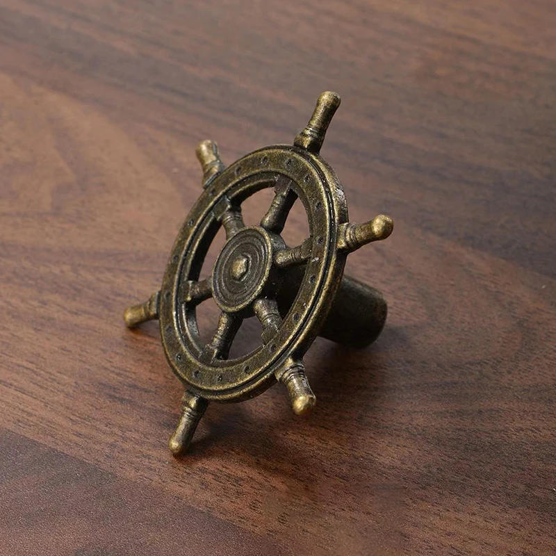 Description Picture 2 of itemAnchor Shape Drawer Pulls, Cabinet Knobs, Rudder Steering Wheel Single Hole Handles , Creative Home Decoration Pull