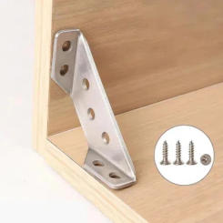 5/10pcs Universal Furniture Corner Connector Stainless Steel Corner Brace with Screws Heavy Duty Angle Shelf Brackets for Woods