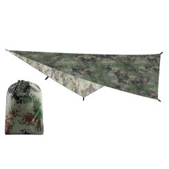 Camouflage Awning Sun Shelter 210T Polyester Yarn Camping Tent Tarp Waterproof Foldable Ultra-light Picnic Backpacking Equipment