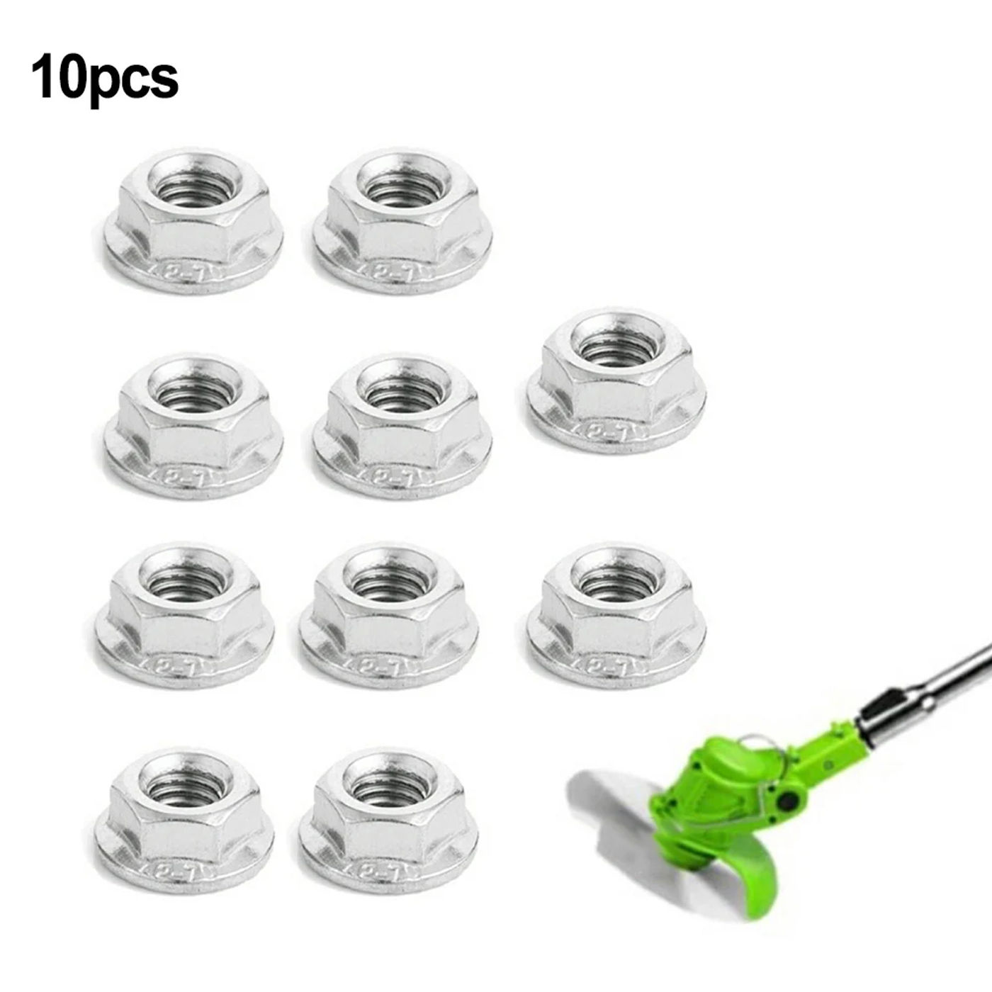 Description Picture 2 of item10 Pcs Lawn-Mower Fixing Nuts Protective Gasket M5 Screw Thread For Electric Cordless Grass Trimmer Garden-Tools Accessories
