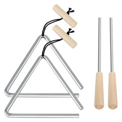 Hand Percussion Triangles Steel Music Hand Instrument Steel Triangle Percussion Bell With Strikers For Rhythm Education