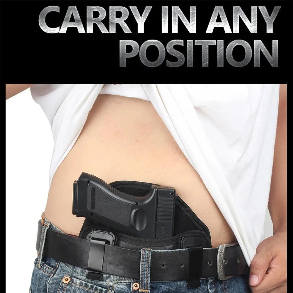 Description Picture 6 of itemConcealed Carry Gun Holster PU Leather IWB Pistol Case Fit Glock 19 23 32 26 27 30 33,MP Shield, XDs,PT111 Hunting Accessories