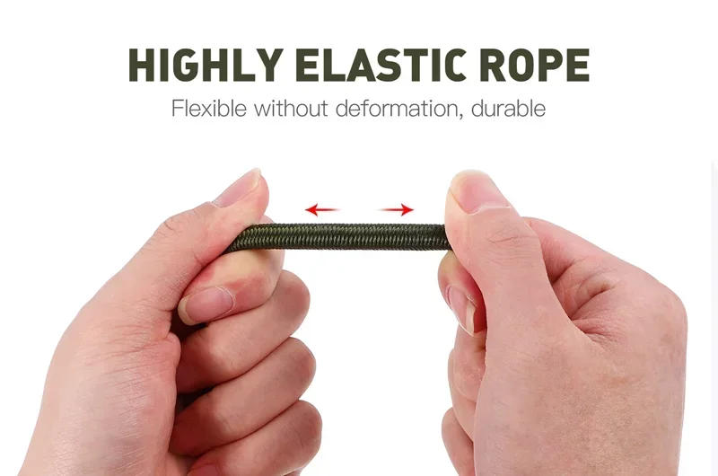 Description Picture 5 of itemHeavy Duty Bungee Cord Elastic Tie Strap String Carabiner Hooks Kayak Cycling Luggage Packing Ropes Camping Accessories