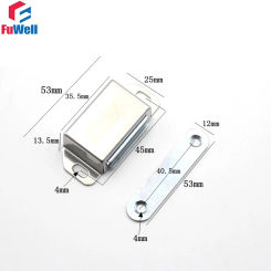 FuWell 3 Pcs Stainless Steel Medium Cabinet Catches  Magnetic Door Stopper For Closet Cupboard Furniture Hardware