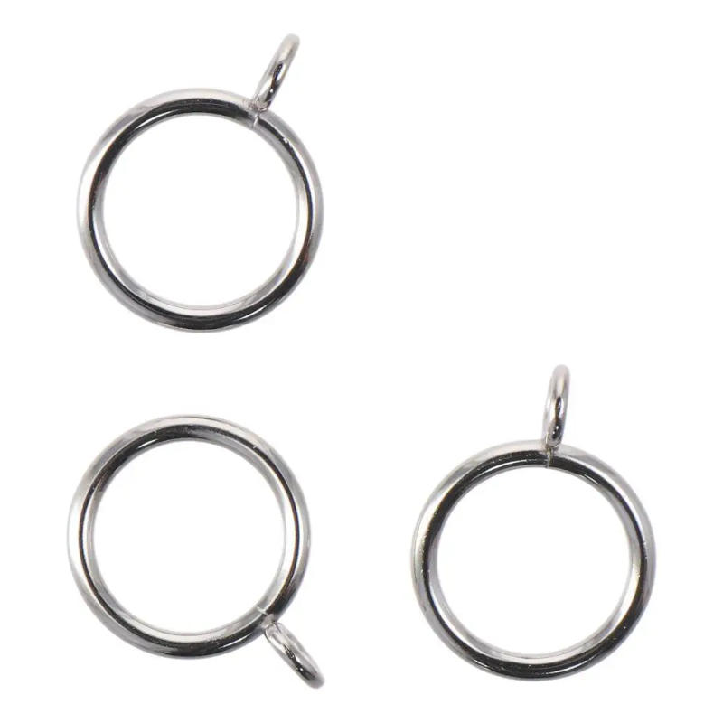 Description Picture 4 of item36Pcs Curtain Rings Black Silver Metal Curtain Rings Inner Drapery Ring For Curtain Rods Portable Window Decor Accessories