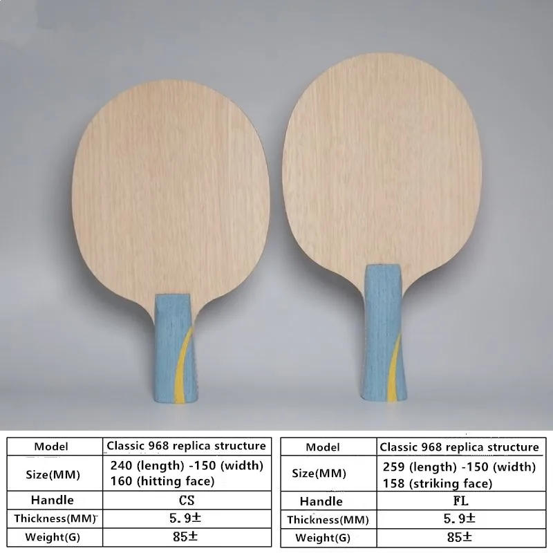 Description Picture 4 of itemClassic Dragon 5 W968 Structure 7-layer Table Tennis Blade Bottom Plate ZLC Carbon Table Tennis Bat For Competition