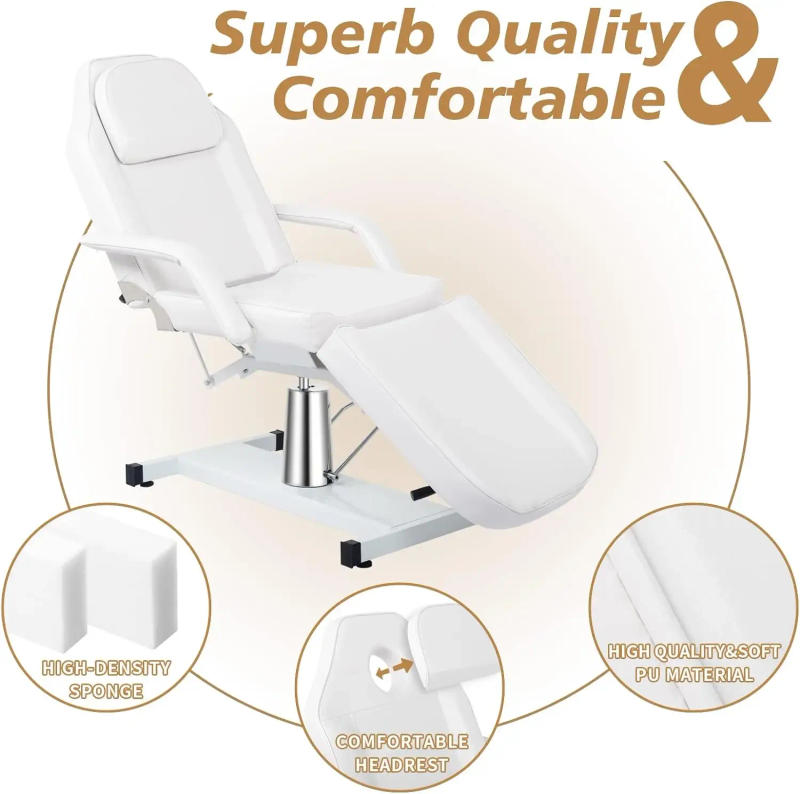 Description Picture 4 of itemFacial Bed Massage Table Multi-Purpose 3-Section Tattoo Chair Esthetician Bed Adjustable Beauty Salon Spa Equipment Pink