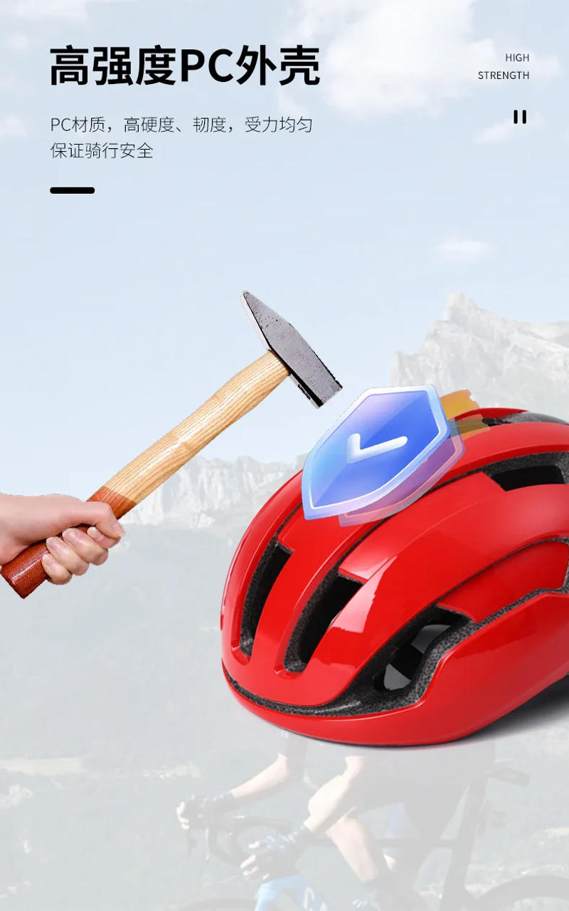 Description Picture 4 of itemRoad Bicycle Helmet Red Cycling helmet For Man Women Size M L EPS + PC Shell Mtb Bike Equipment Outdoor Sports Safety Cap