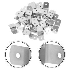 Table Picture Holder Desk Fastener Silver Z-type Corner Hardware Hooks Shape Photo Frame Fasteners Accessories Table