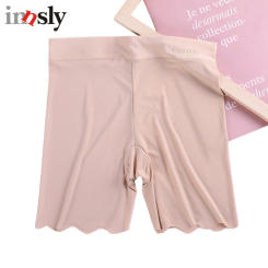 Innsly Women Safety Short Pants Large Size Ice Silk Seamless Female Boxer Boyshort Under Skirt Ladies Underpants Underwear