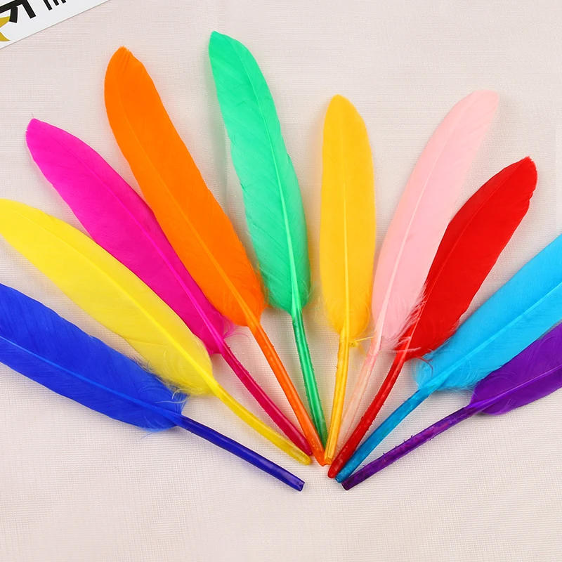 Description Picture 5 of item10-15CM Knife Goose Feather Mixed Color Feathers For Crafts DIY Dreamcatcher Handmade Jewelry Garment Accessories