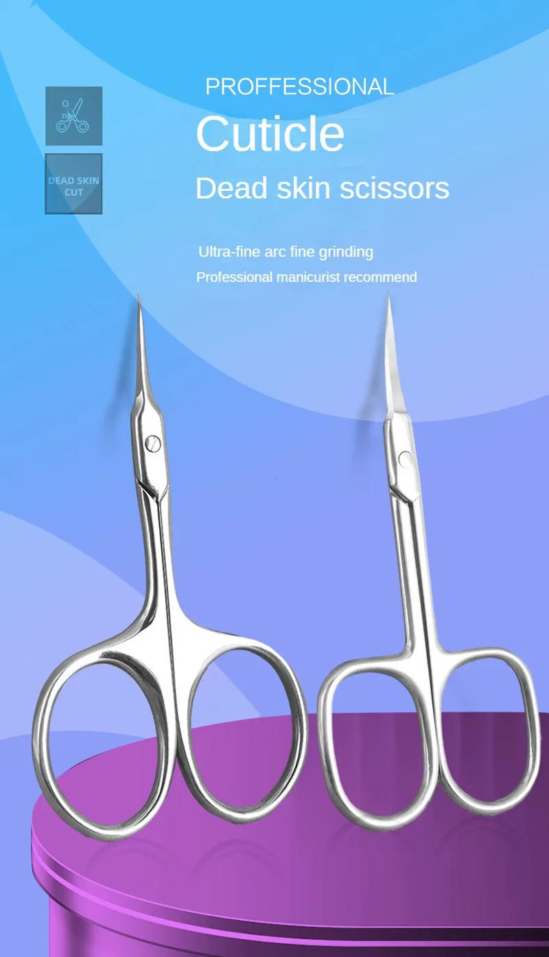 Description Picture 2 of item1Pcs Professional Cuticle Scissors Nipper Trimmer Stainless Steel Cuticle Clipper Cutter Manicure Nail Tools Nail Scissors