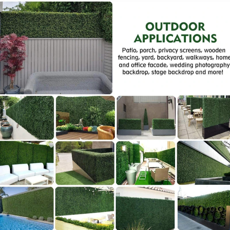 Description Picture 5 of itemArtificial Plants Grass Wall Backdrop Decoration Boxwood Hedge Panels for Indoor Outdoor Home Garden Balcony Decor Wedding Party