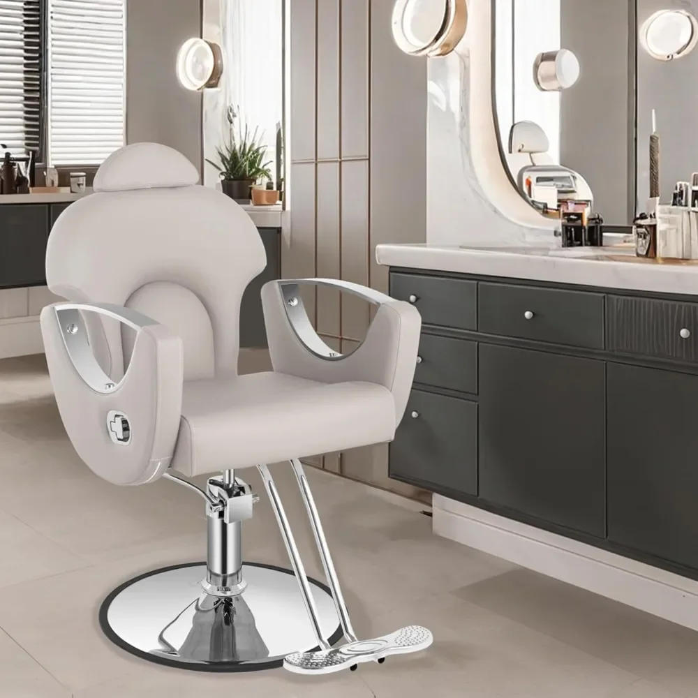 Description Picture 2 of itemBarber Chair Salon Chair, Height Adjustable, Equipped with Professional Hydraulic PUM, Salon Barber Chair Barber Shop