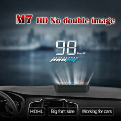 Head up Display Car HUD M7 OBDII GPS Dual System Digital Speedometer Projection RPM Speed Meter obd2 Big Font Display Dashboard