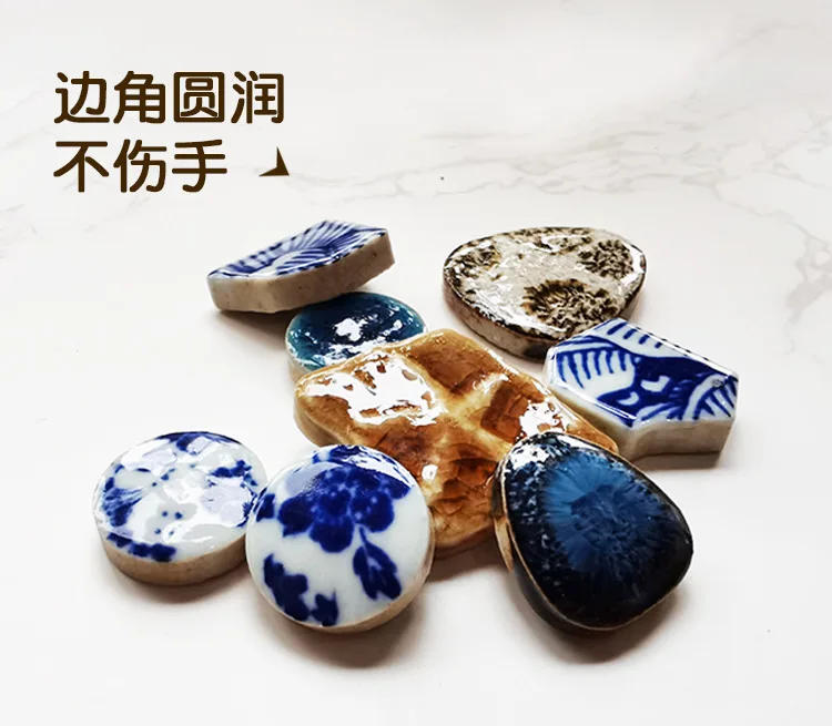 Description Picture 3 of item100g Oval Ceramic Mosaic Tiles Multi Color Mosaic Piece DIY Mosaic Making Stones for Craft Hobby Arts Home Wall Decoration arte