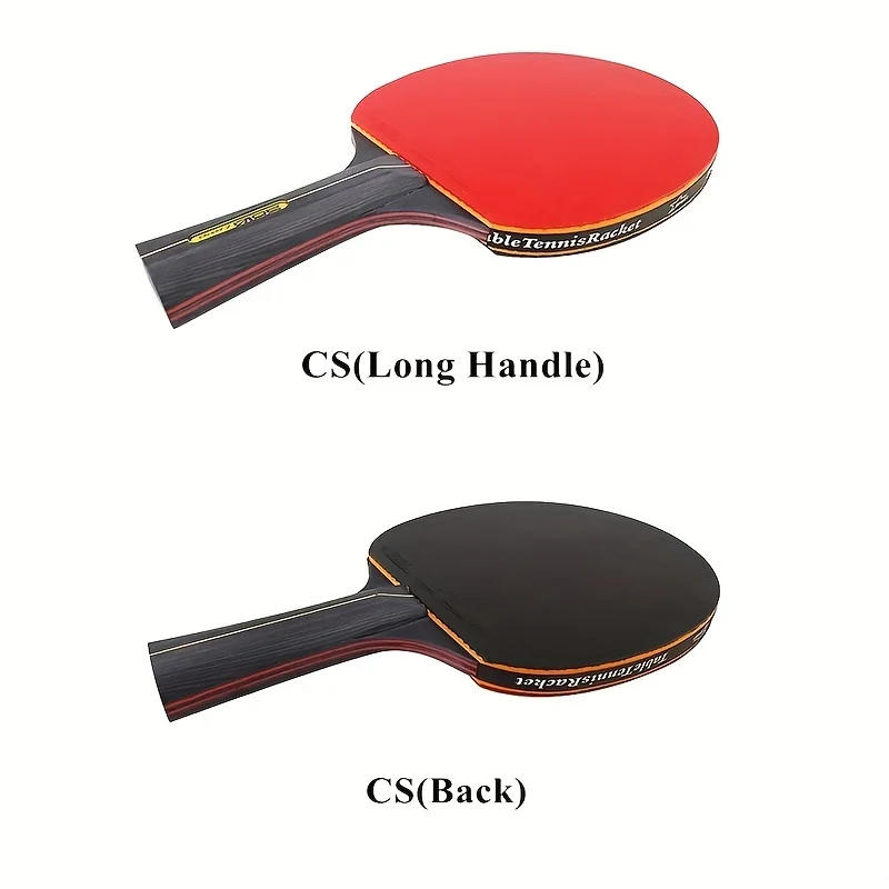 Description Picture 4 of item2Pcs Professional Table Tennis Rackets, 6 Star Table Tennis Racket, Double Sided Rubber Paddle With Bag
