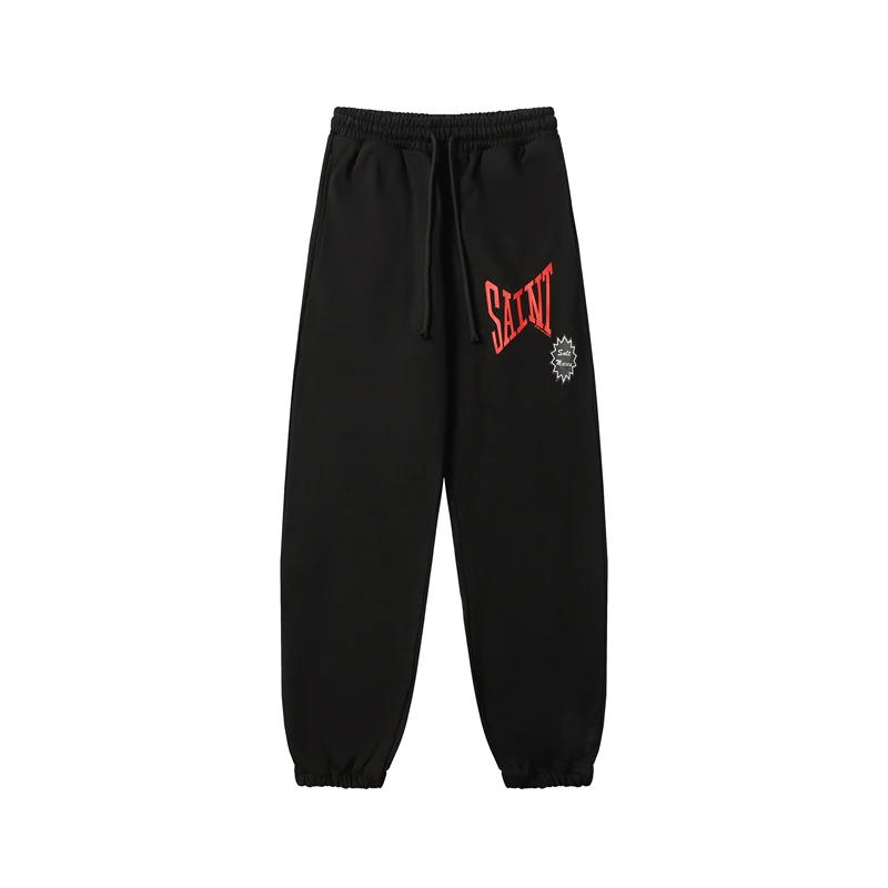 Description Picture 6 of itemBlack Apricot Saint Michael Track Pants Terry Cloth Sweatpant Men Women High Quality Jogger Drawstring Trousers Casual Pants