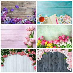 MOON.QG Wood Flower Portrait Backdrop for Photoshoot Product Photography Background Subject Floral Wooden Board Shooting Props