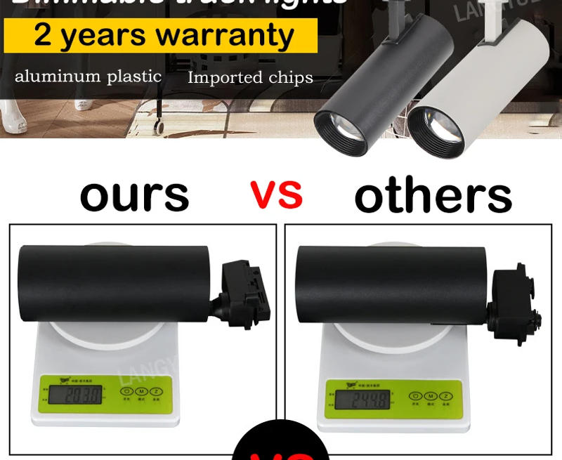 Description Picture 4 of itemLed Track Light Stepless Dimming Spotlight COB Smart Track Lamp Ceiling Track lighting For Clothing Stores Home Kitchen Bedroom