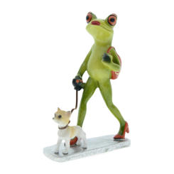 Frog Statue for Garden Ornament Decorative Green Sculpture Animal Figurine for