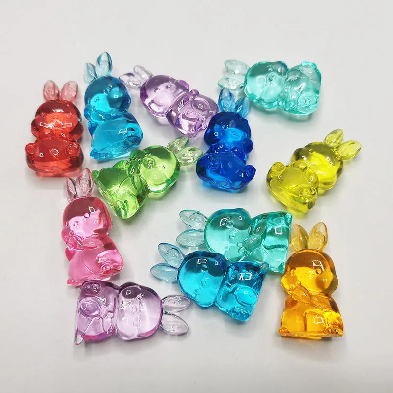 Description Picture 3 of itemCamal 10pcs 39mm Colorful Cute Rabbit Bunny Hare Acrylic Animal Game Piece For Board Games Children Amusement Park Decoration