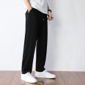 Summer Ice Silk Ultra-thin Ice Silk Pants Men's Loose Casual Pants Quick-drying Harajuku Fashion Pants Men's Thin Trousers