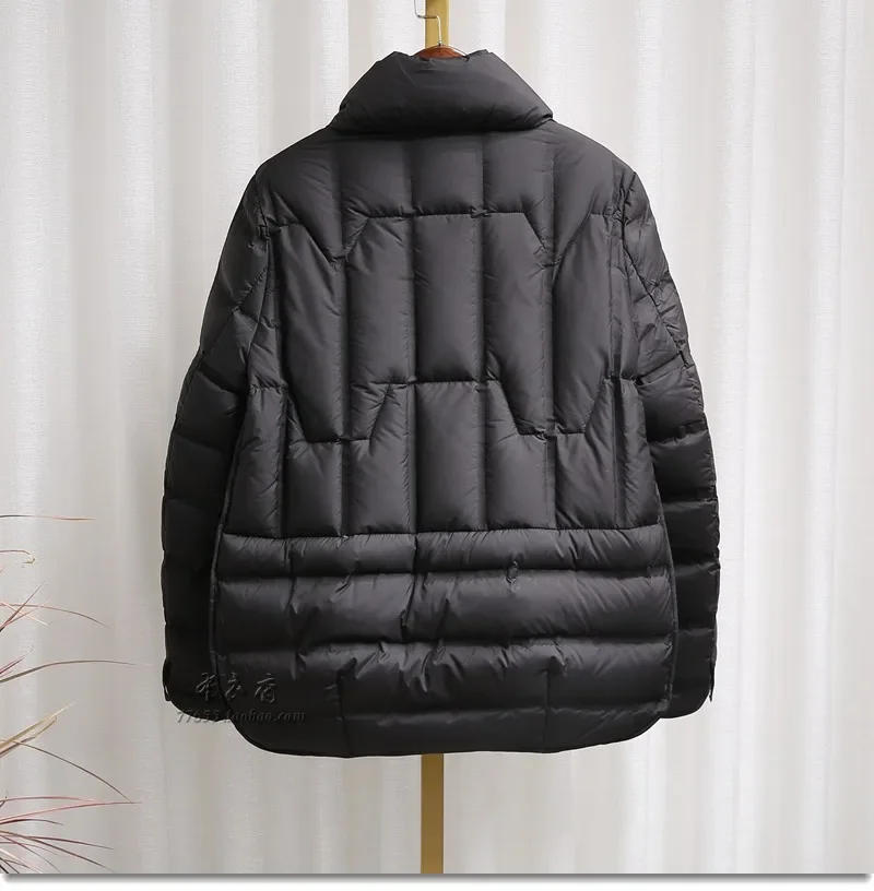 Description Picture 5 of item90% White Duck Down Coat 2024 New Winter Women Casual Light Puffer Jacket Female Short Single Breasted Warm Parkers