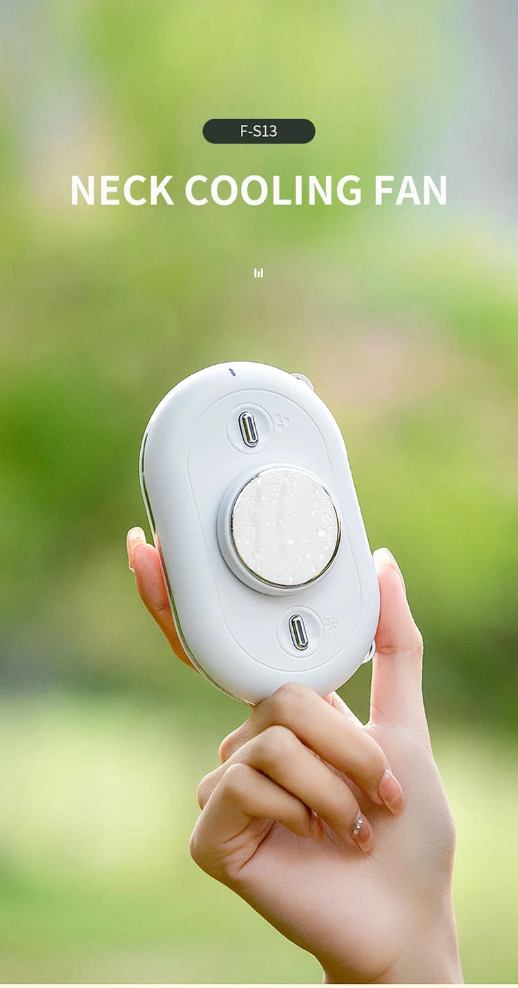 Description Picture 2 of itemPortable Hanging Neck Fan 2000mAh Battery Wireless Cold Compress Fan Outdoor Mini Air Conditioner Handheld Electric Fan