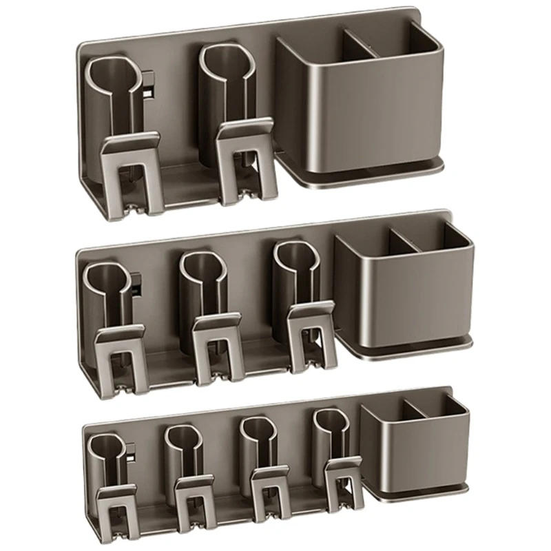 Description Picture 3 of itemRustproof Aluminum Bathroom Toothbrush & Cup Holder Wall Mount Not Drilling Toothbrush Storage Rack with 2 Cups set