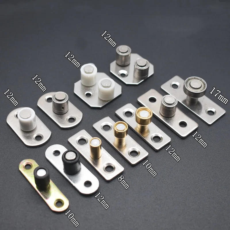 Description Picture 2 of item2pcs Sliding Door Rail System Wheels Shower Door Rollers Silent Guide Pulley Limiter Household Door Hardware Accessories
