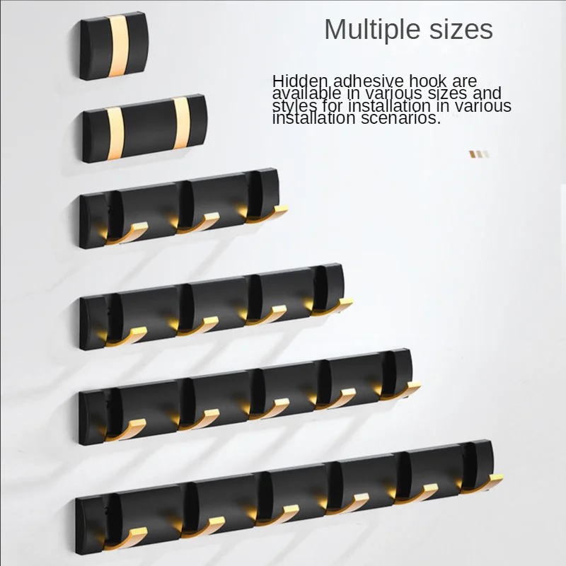 Description Picture 5 of itemBathroom Hook Folding Towel Rack Nail-free Installation Wall Hook Coat Hanger Bathroom Back Door Hook Wall Hooks Dropshipping