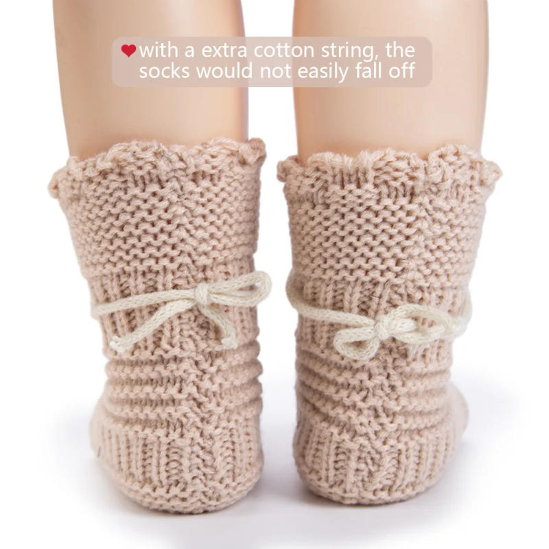 Description Picture 6 of itemNewborn Warm Knitted Socks, Soft Breathable Yarns Crochet Baby Learning to Walking Socks for Indoor and Outdoor 0-12Months