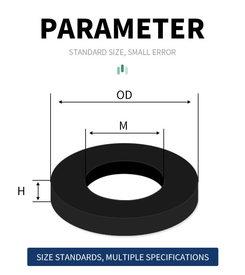 Description Picture 2 of itemFlat gasket M2-5 NBR VMQ waterproof screw gasket sealing ring resistant oring hardware tool accessories shock-absorbing globle