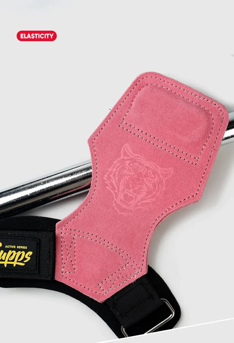 Description Picture 3 of itemCowhide Gloves for The Gym Weight Lifting Training Crossfit Fitness Workout Palm Protector Horizontal Bar Wrist Support