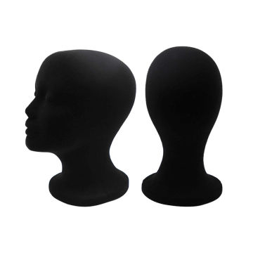 Flocking Foam Female Mannequin Head Wigs Glasses Cap Display Holder Stand Model