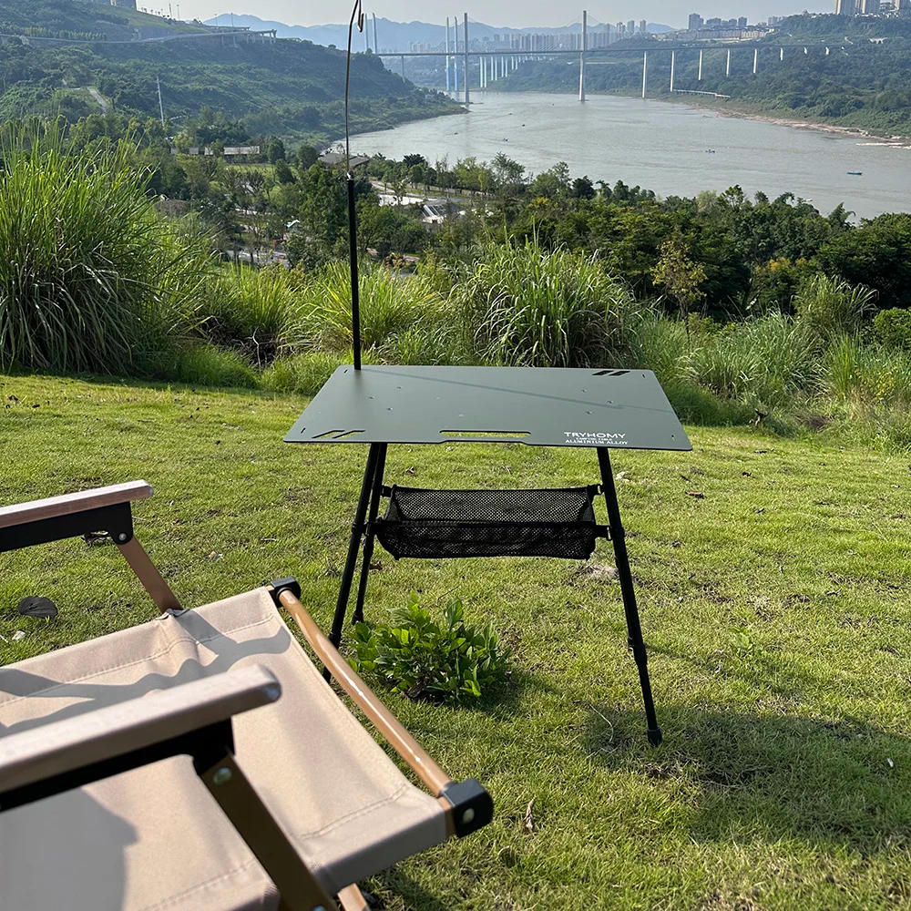 Description Picture 3 of itemCamping Table Aluminum Alloy Folding Table With Carrying Bag Lightweight Outdoor Desk Picnic Blackened Tactical IGT Table New