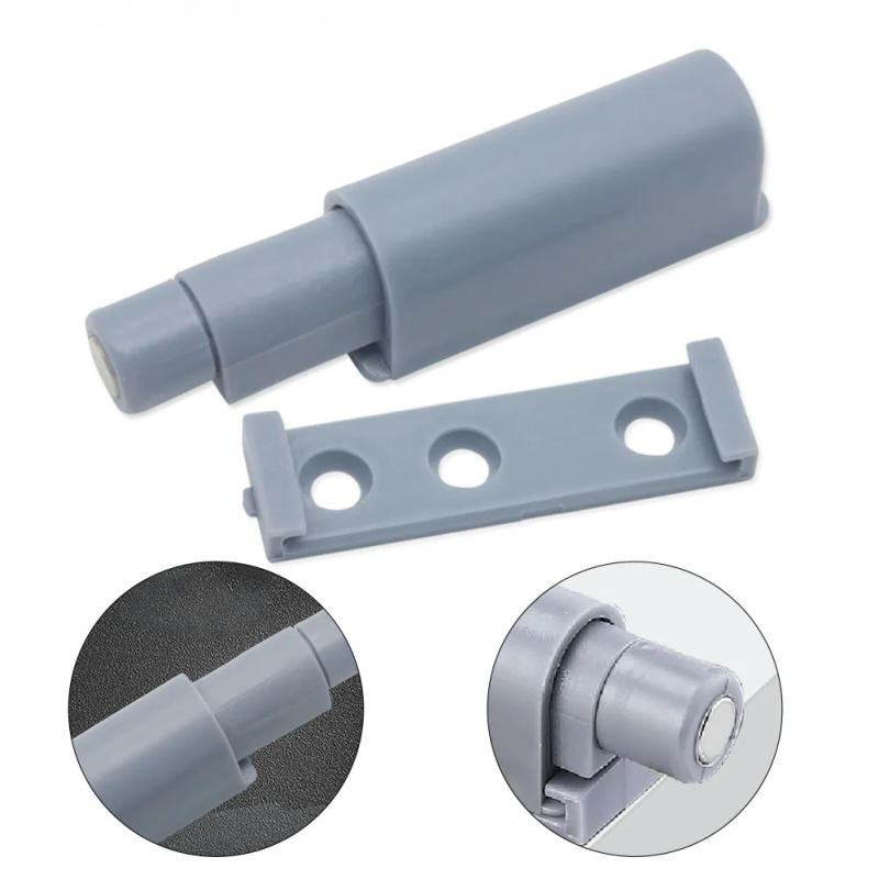 Description Picture 2 of itemDoor Accessories Catch Damper Buffer Home Improvement 1pc 65mm*10.3mm Bouncer For Cabinet Grey Plastic Brand New