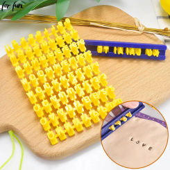 For Fun 1 Set Ceramic Art Alphanumeric Letters Clay Stamping Stamps Embossing Mold Seals DIY Embossing Clay Tools Baking Mold
