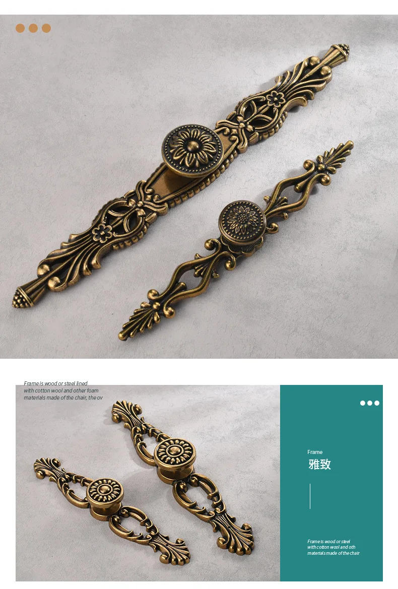 Description Picture 6 of itemEuropean antique wardrobe American hardware cabinet single hole cabinet door drawer pull ring handle