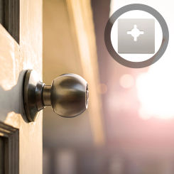 2 Pcs Ball Lock Door Reinforcement Plate Knobs Front Kit Kick Deadbolt Installation Covers Handle Hole