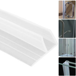 2m F Shape Bath Shower Screen Door Rubber Seal Stripd For Glass Thickness 6mm Seal Gap Bathrooms Shower Door Waterproof Strip