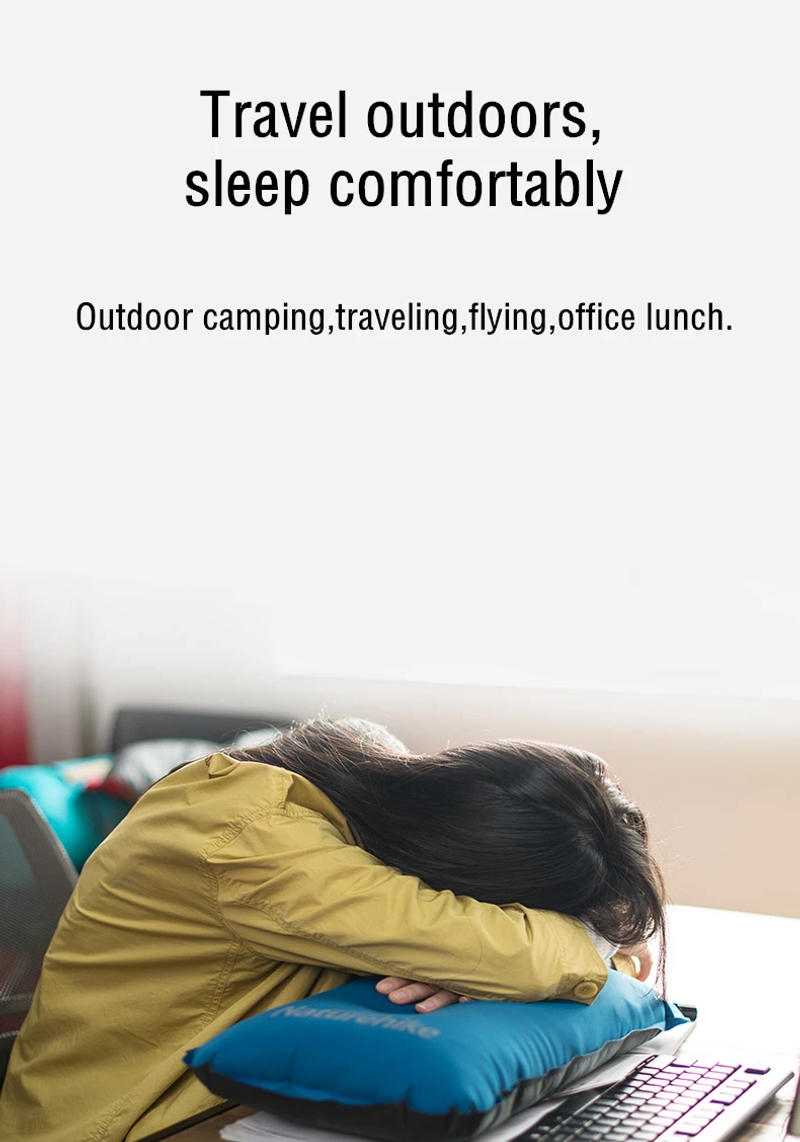 Description Picture 3 of itemNaturehike Camping Automatic Inflatable Pillow Ultralight Silent Foam Self Inflating Sleeping Pillow Hiking Travel Air Pillow