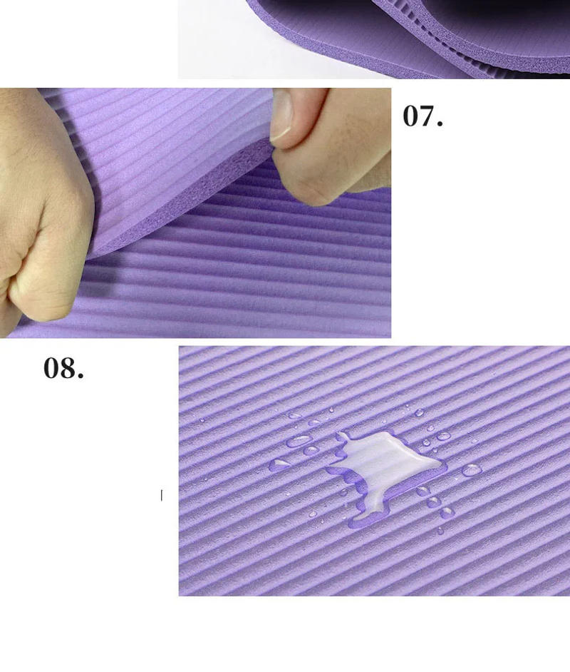 Description Picture 6 of item10MM Thick NBR Yoga Mats Anti-slip Sport Fitness Mat For Exercise Yoga And Pilates Gymnastics Mat Fitness Equipment